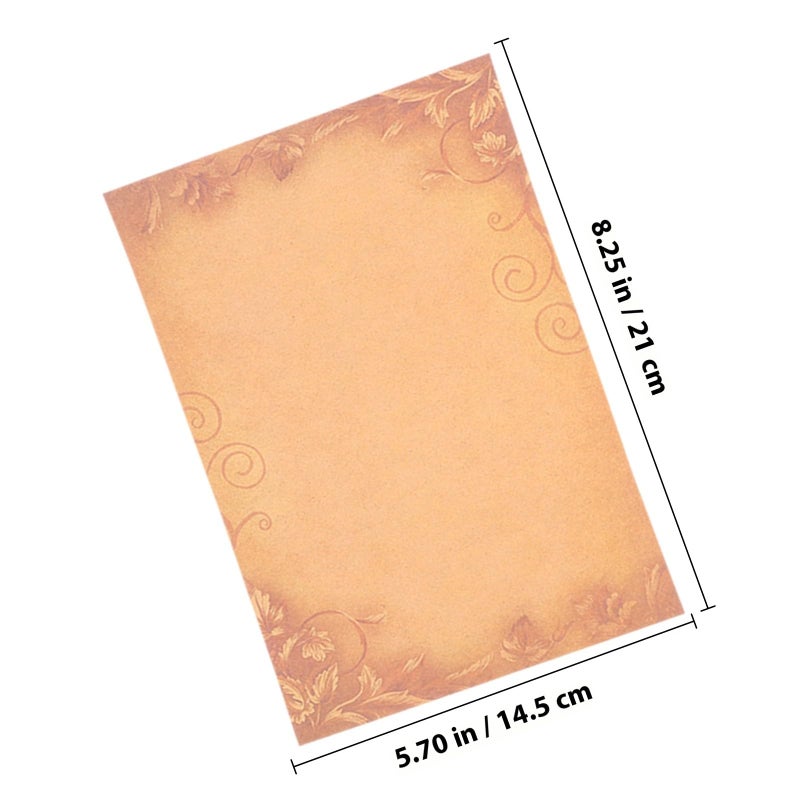 Retro Vintage Letter Writing Paper A5 Size Decorative Stationery 8 Sheets - Image 3