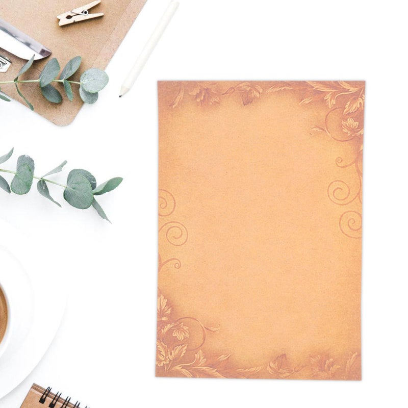 Retro Vintage Letter Writing Paper A5 Size Decorative Stationery 8 Sheets - Image 5