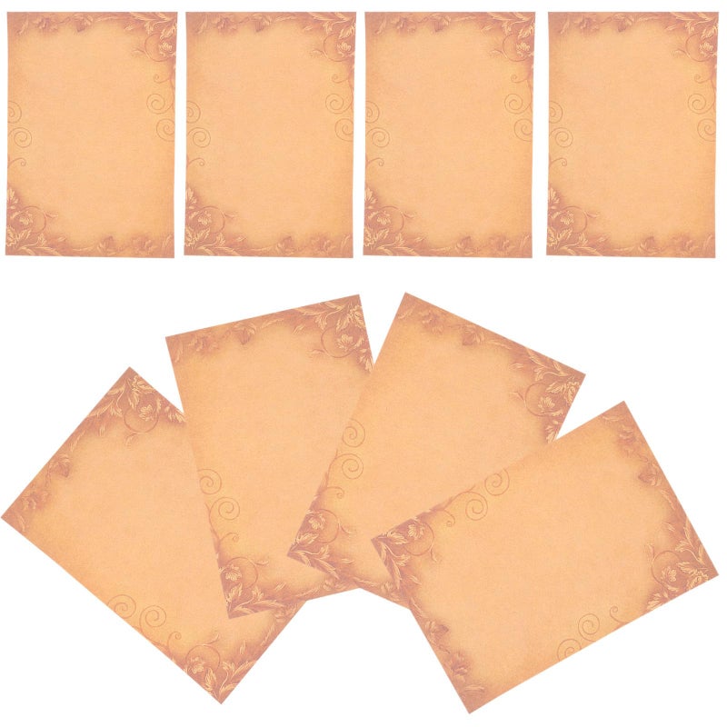 Retro Vintage Letter Writing Paper A5 Size Decorative Stationery 8 Sheets - Image 2