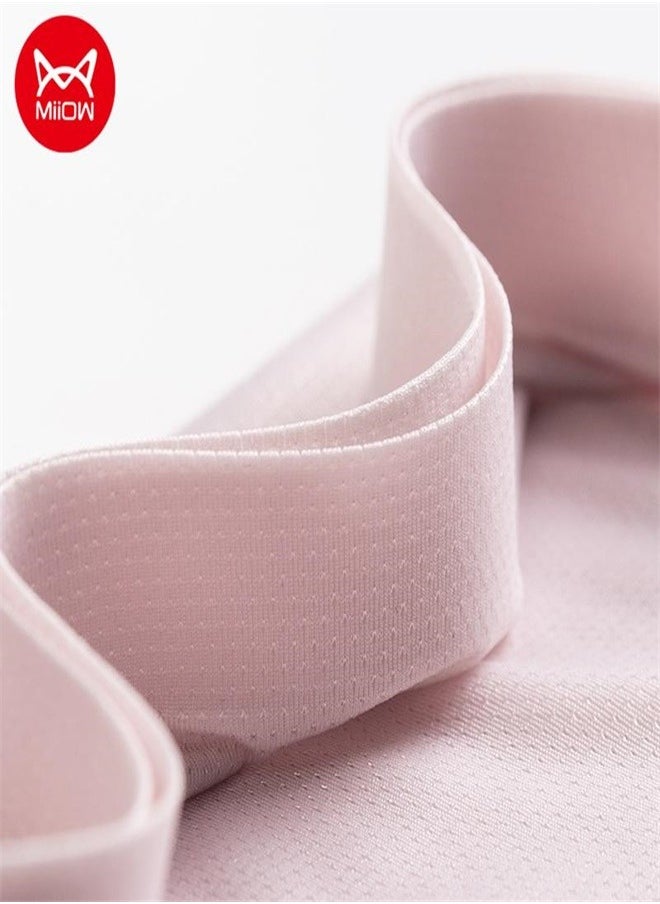 MIIOW - Miiow 4Pcs Medium Waist Women's Ice Silk Underwear Mesh Lightweight Breathable Pure Cotton Girls' Triangle Shorts - Image 1