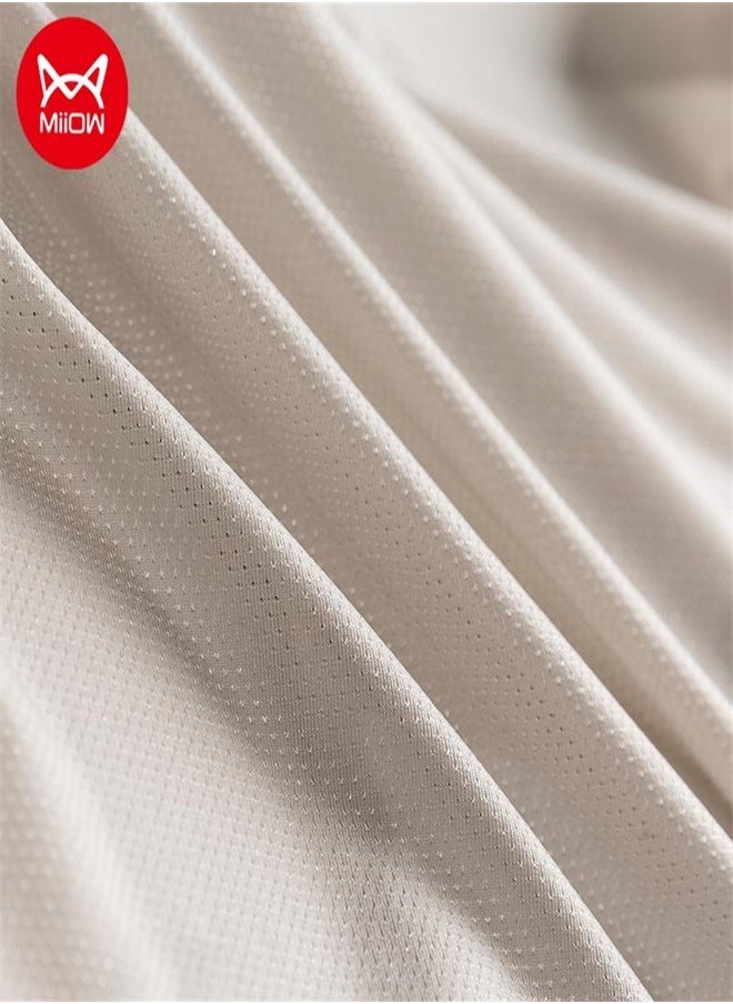 MIIOW - Miiow 4Pcs Medium Waist Women's Ice Silk Underwear Mesh Lightweight Breathable Pure Cotton Girls' Triangle Shorts - Image 1