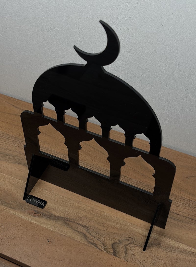 لوحة ستاند ديكور من الأكريليك بتصميم إسلامي مزين بهلال رمضان - Image 4