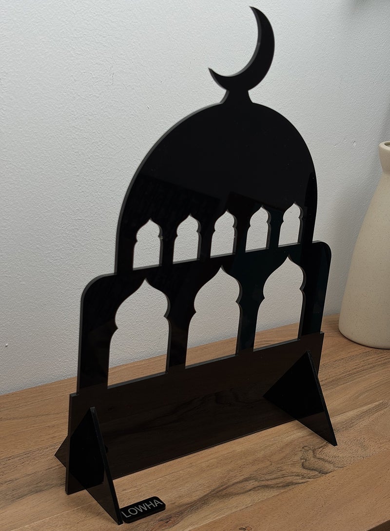لوحة ستاند ديكور من الأكريليك بتصميم إسلامي مزين بهلال رمضان - Image 3