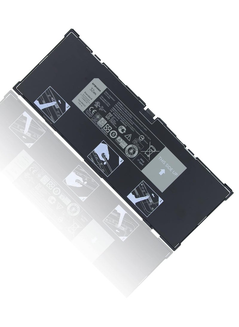 9MGCD Battery 7.4V Replace for Dell Dell Venue 11 Pro 5130 5130-9356 7130 7139 32 5130 7140 Series T8DE 9MGCD IDRNH4 0T8NH4 XMFY3 312-1453 XRXMG 451-BBGS 451-BBIN T06G VYP88 7.4V - Image 2