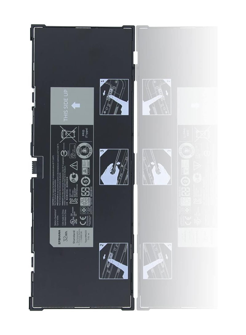 9MGCD Battery 7.4V Replace for Dell Dell Venue 11 Pro 5130 5130-9356 7130 7139 32 5130 7140 Series T8DE 9MGCD IDRNH4 0T8NH4 XMFY3 312-1453 XRXMG 451-BBGS 451-BBIN T06G VYP88 7.4V - Image 1