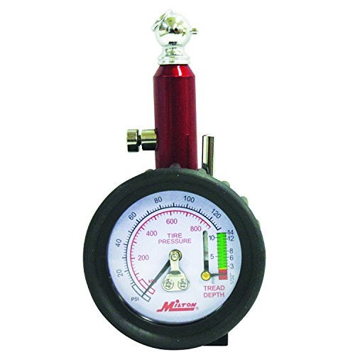 Milton (S-934) Dial Tire Pressure Gauge - Single Head Tire Tread Depth Gauge - Image 1