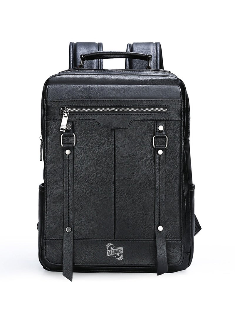 ALCOACH Men's Coach Bag Shoulder Bags Men's Handbags Vintage Large Capacity Leather Bag Men's Leather Backpacks Tote Bag Wallet Leather Backpack  - Image 1