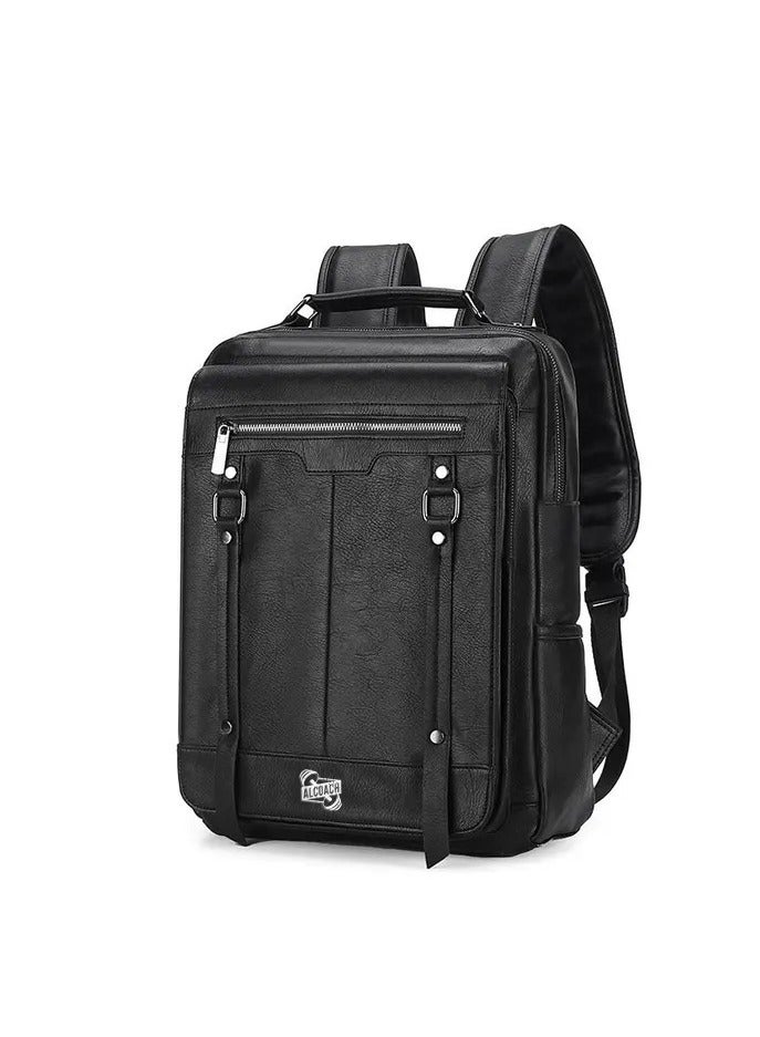 ALCOACH Men's Coach Bag Shoulder Bags Men's Handbags Vintage Large Capacity Leather Bag Men's Leather Backpacks Tote Bag Wallet Leather Backpack  - Image 2