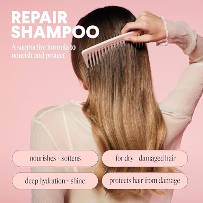MONDAY REPAIR SHAMPOO 12OZ FOR DRY TO DAMAGED HAIR, MADE WITH KERATIN, COCONUT OIL, SHEA BUTTER AND VITAMIN E (350ML) - Image 3