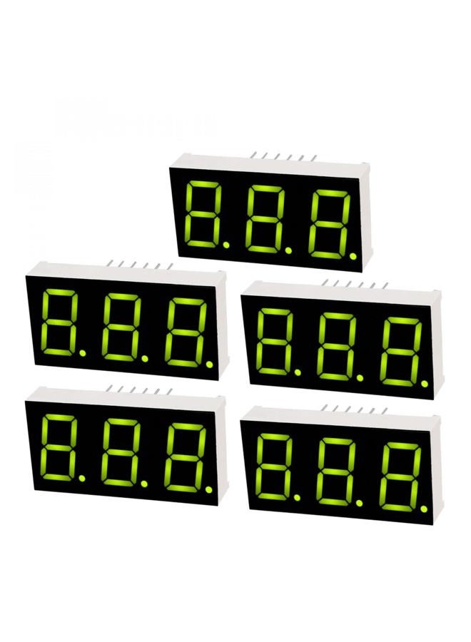 uxcell Common Anode 12 Pin 3 Bit 7 Segment 1.48 x 0.75 x 0.31 Inch 0.55" Kelly LED Display Digital Tube 5pcs - Image 1