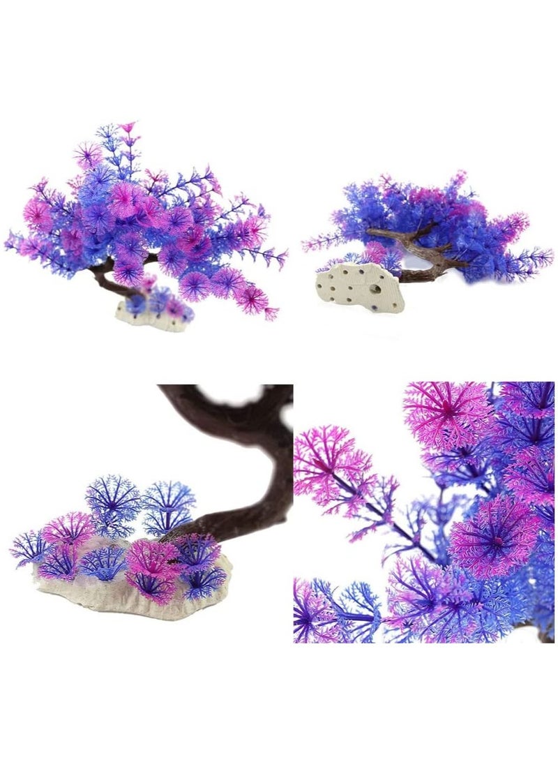 Meetion Artificial aquarium plants simulation plastic hydroponic plants for fish tank decorations accessories with 4pcs small grass - Image 2