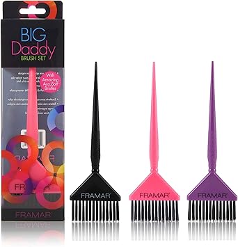 FRAMAR Big Daddy Paint Set with 3 Brushes Hog and synthetic hair Purple 3 Count Pack of 1 - Image 1