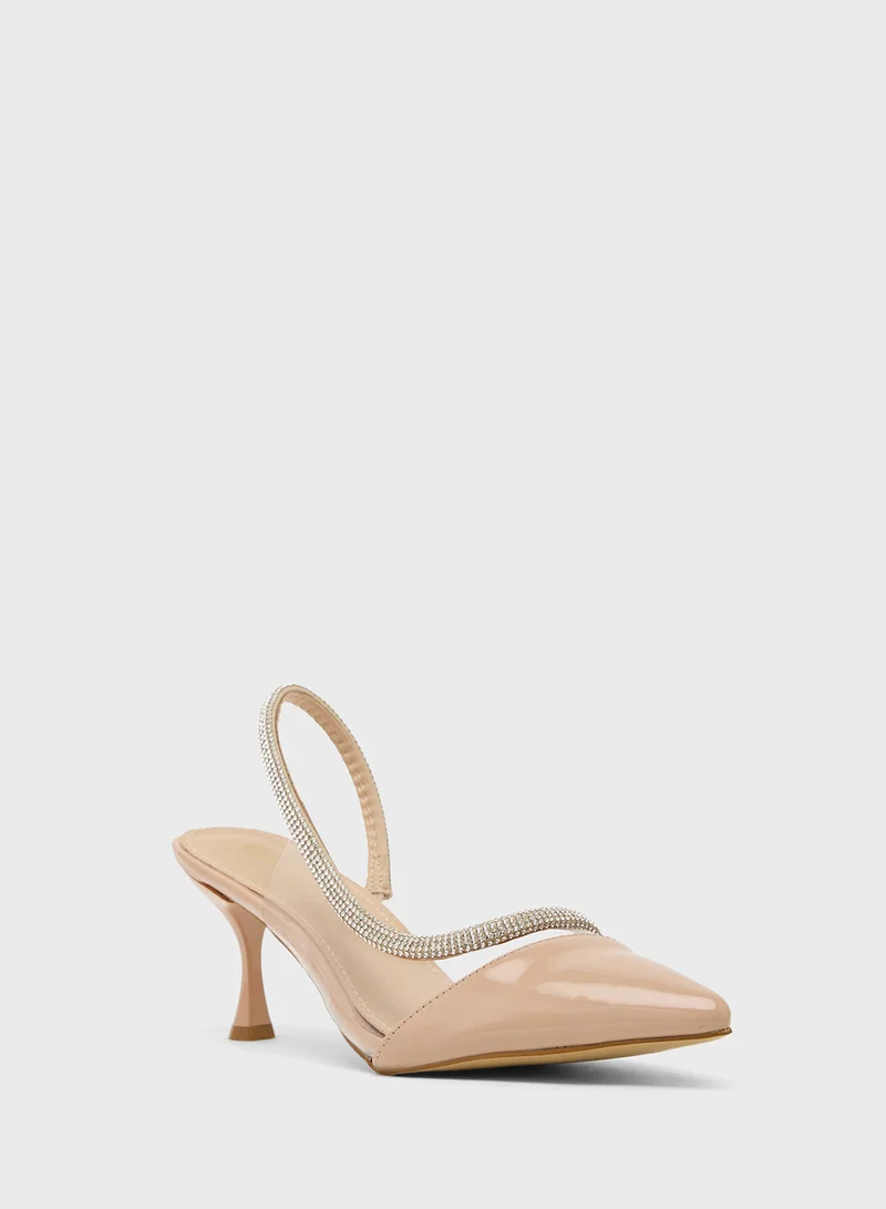 ELLA Diamante Heeled Pump