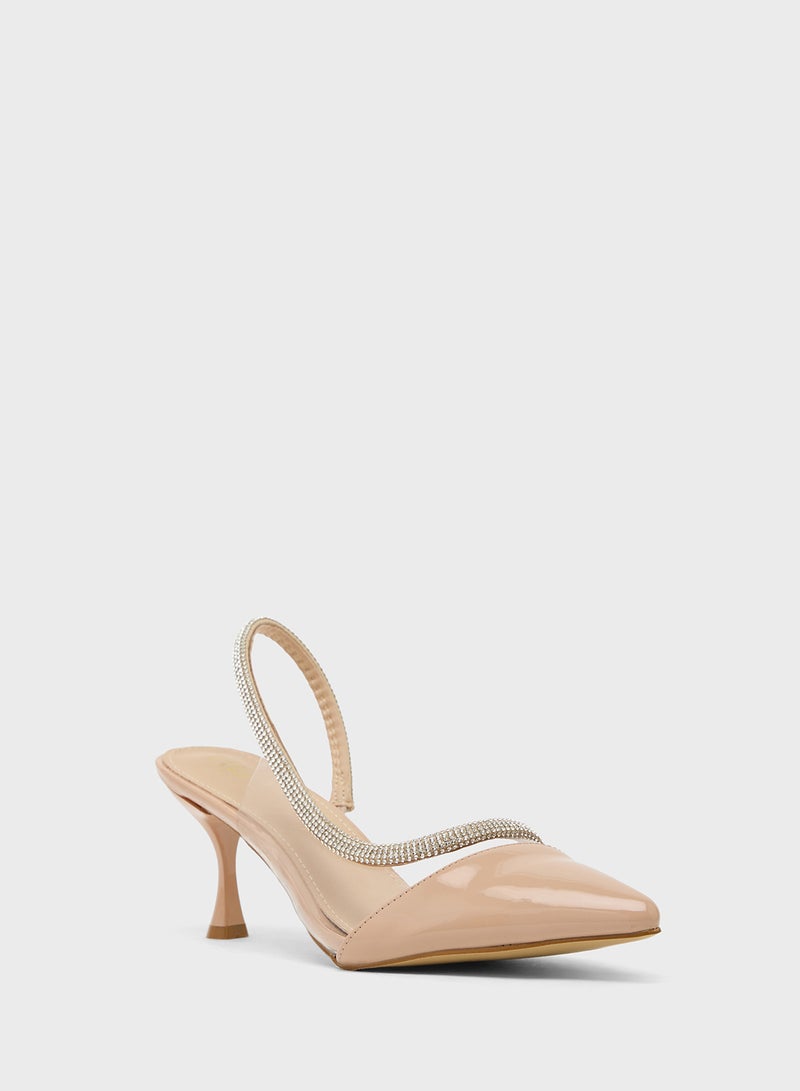 ELLA Diamante Heeled Pump - Image 2