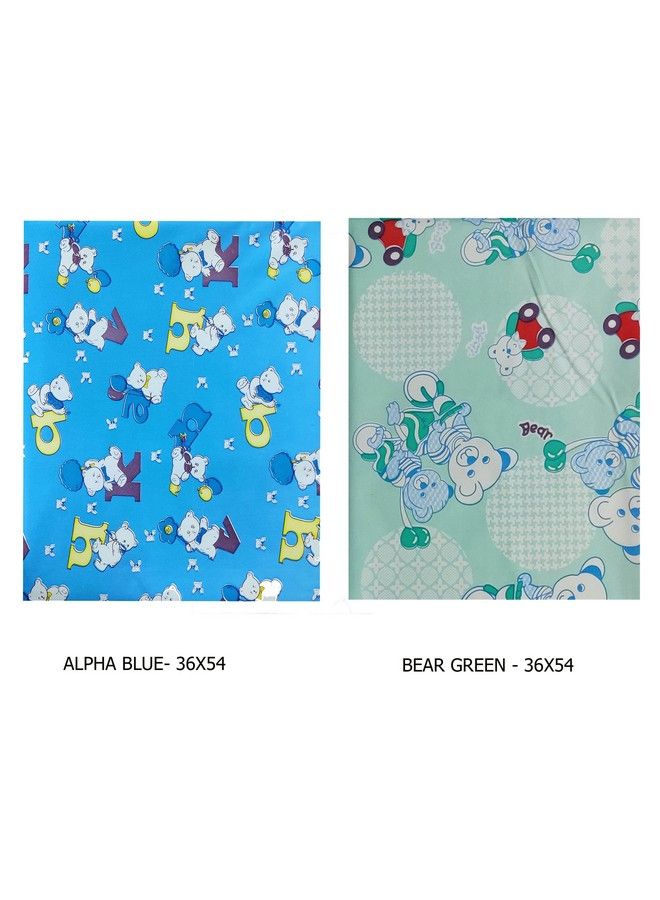 Ecosoft Plastic Sheetpvc Sheet For Kidsrubber Sheet For Babiesbed Wetting Protector(90 X 135 Cm) (Alphabet Blue & Bear Green)  - Image 3