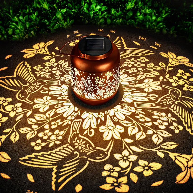 HEGUD Mothers Day Gifts Hummingbird Solar Lanterns Garden Decor Birthday Gifts for Women Mom Grandma Hanging Solar Lights Outdoor Waterproof Decoration for Outside LED Lanterns for Yard Patio Lawn - Image 2