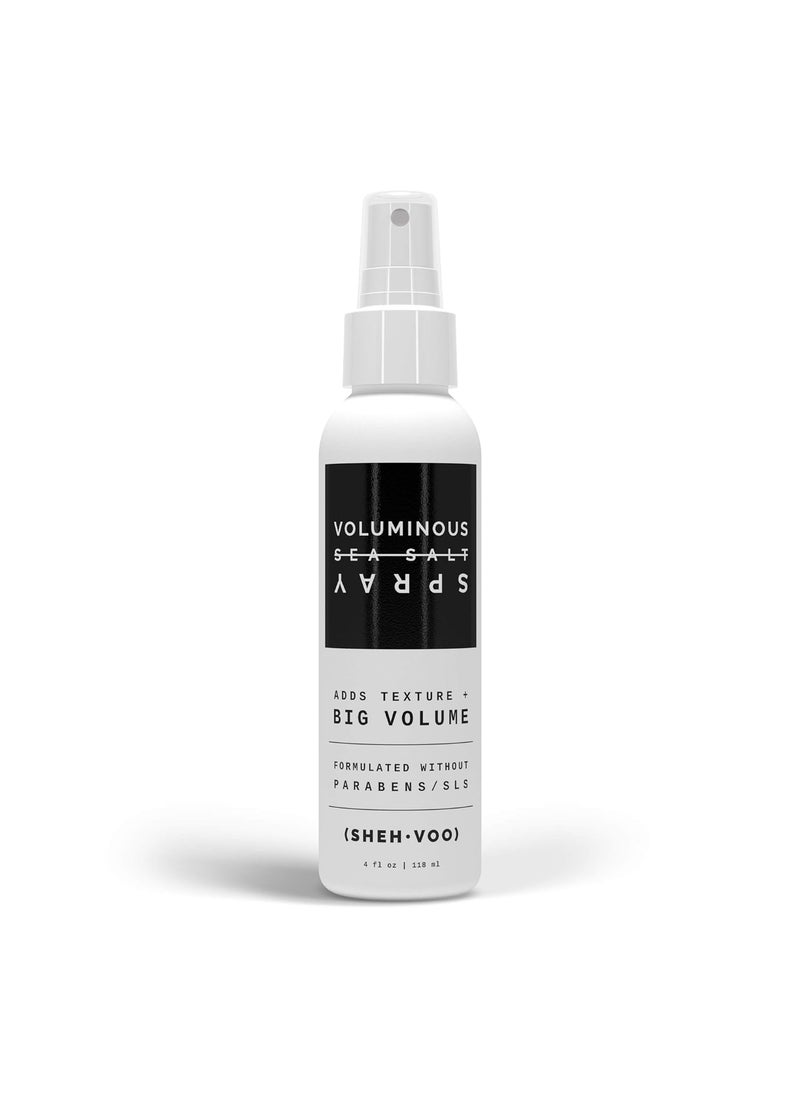 (SHEHVOO) (SHEH•VOO) Sea Salt Spray - Voluminous Texturizing Spray - UV + Heat Protection - Paraben & SLS Free (4 fl oz) 