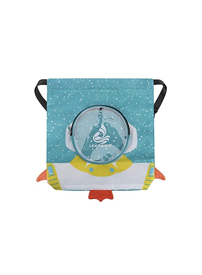 Raxoom Drawstring Gym Bag for Kids Waterproof Swimming Backpack Boys Girls Sport Gym Bags Dry Wet Separation Bag Beach Travel Backpack with Transparent Front Pocket for Kids - Image 2