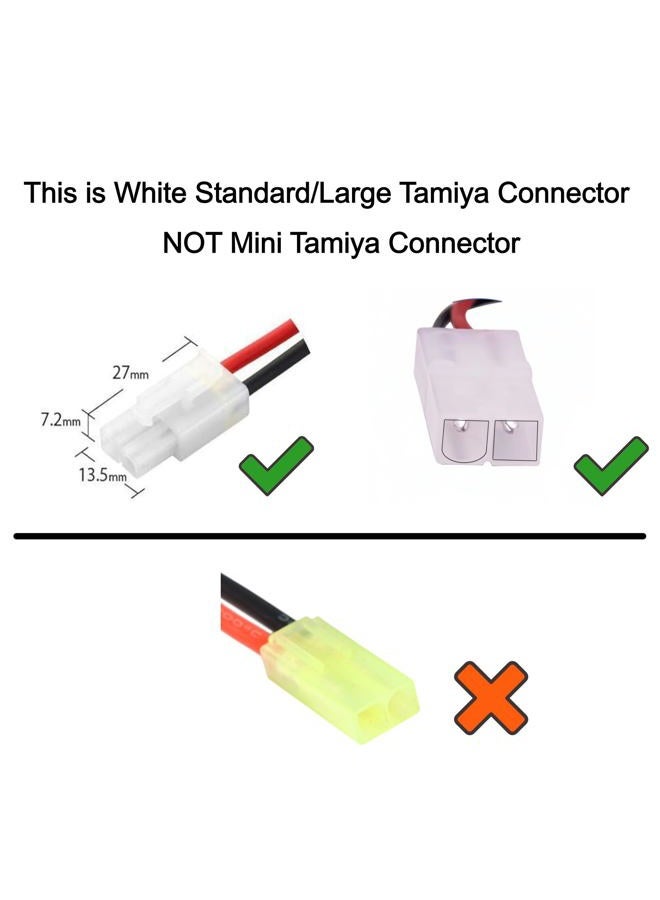Cecicebb RC Battery Charger for 9.6V (8S) NiMH/NiCd Battery Packs, 250mA AC Plug Charger with Standard Tamiya Connector for RC Hobbies Airsoft Guns RC Cars RC Airplanes - Image 4