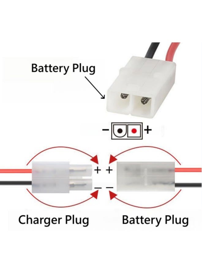 Cecicebb RC Battery Charger for 9.6V (8S) NiMH/NiCd Battery Packs, 250mA AC Plug Charger with Standard Tamiya Connector for RC Hobbies Airsoft Guns RC Cars RC Airplanes - Image 5