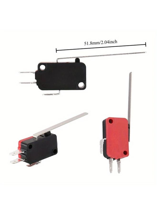 5PCS Heavy Duty Lever Tact Switches SPST On Off Red Black Housing KW7 9 - Image 3