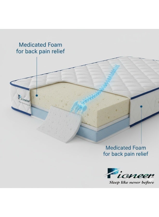 Pioneer Orthopedic Medical Mattress – Medicated Foam for Back Pain Relief & Optimal Support (190x90x8 cm) - Image 3