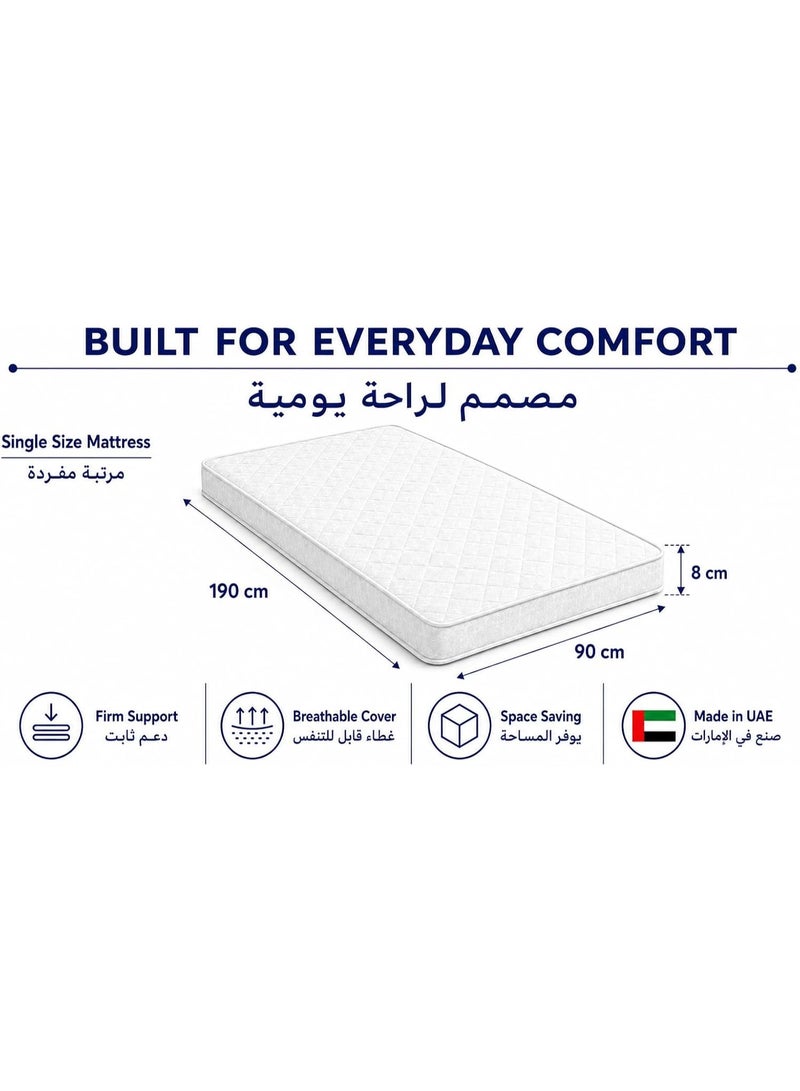 Pioneer Orthopedic Medical Mattress – Medicated Foam for Back Pain Relief & Optimal Support (190x90x8 cm) - Image 2