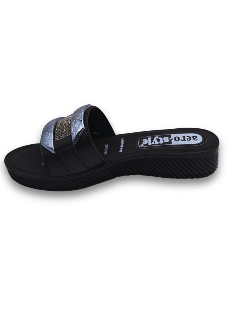 aerosoft Aerostyle Women’s Slippers SPL1037 Black - Image 3
