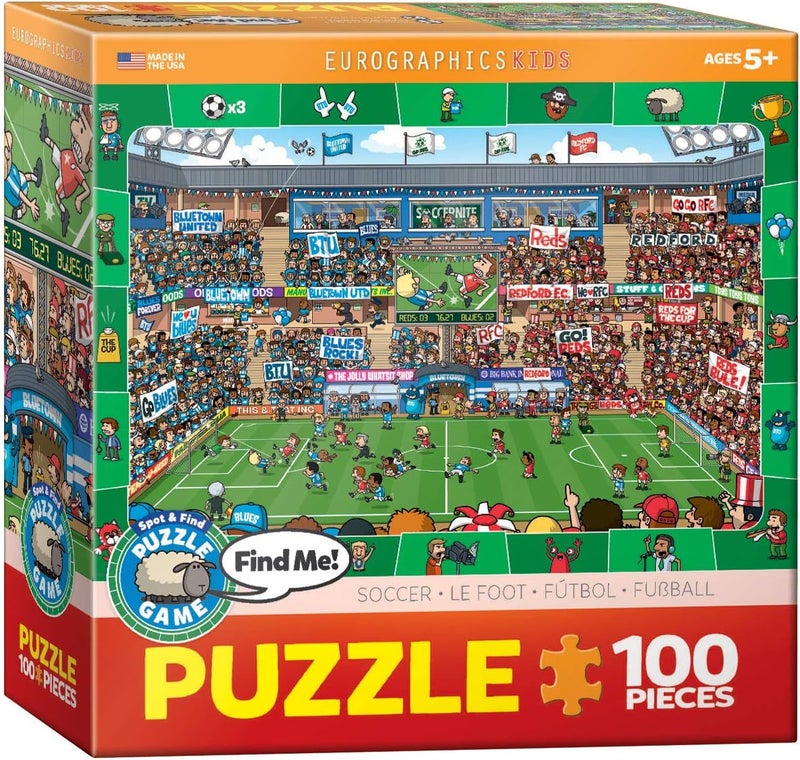 EuroGraphics Soccer Spot  Find 100 Piece Puzzle - Image 1