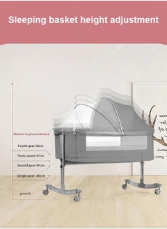 C&C Home 4-In-1 Multifunction Height Adjustable Bedside Sleeper And Nets, Bassinet for Newborn Infant Baby  - Image 5