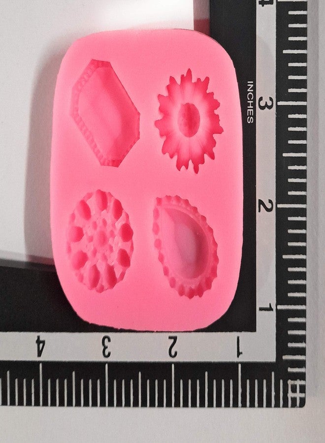Ditya Crafts Silicone Cake Moulds Chocolate Fondant Moulds 3D Icing Moulds Soap Mould Baking Molds Clay Mould (Flowers and Gems) - Image 2