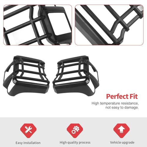 Jimen غطاء حماية ضوء الذيل جيمين متوافق مع جيب رانجلر JL و Unlimited 2018-2024 (أسود) - Image 4