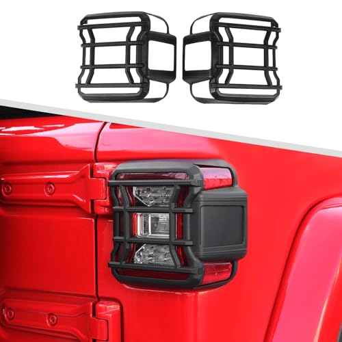 Jimen غطاء حماية ضوء الذيل جيمين متوافق مع جيب رانجلر JL و Unlimited 2018-2024 (أسود) - Image 1