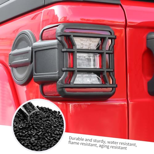 Jimen غطاء حماية ضوء الذيل جيمين متوافق مع جيب رانجلر JL و Unlimited 2018-2024 (أسود) - Image 5