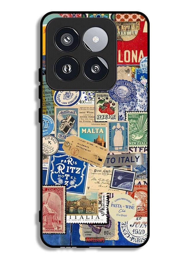 Tolwak Xiaomi 14 Pro Protective Case Cover Stickers Of Different Cities - Image 1