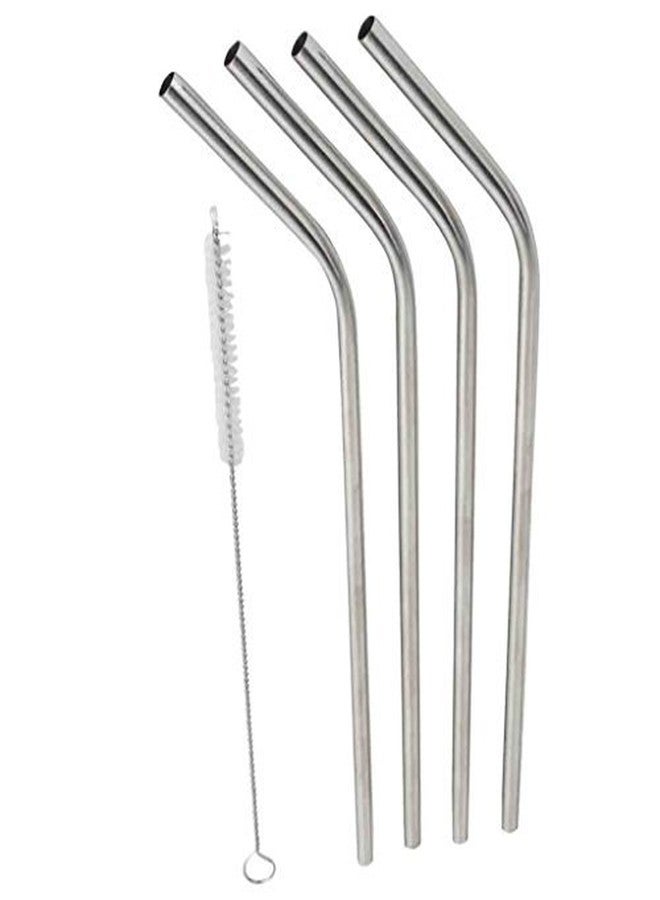 Iktu Stainless Steel Cocktail Mocktail Straw with Cleaning Brush -4pcs - Image 5