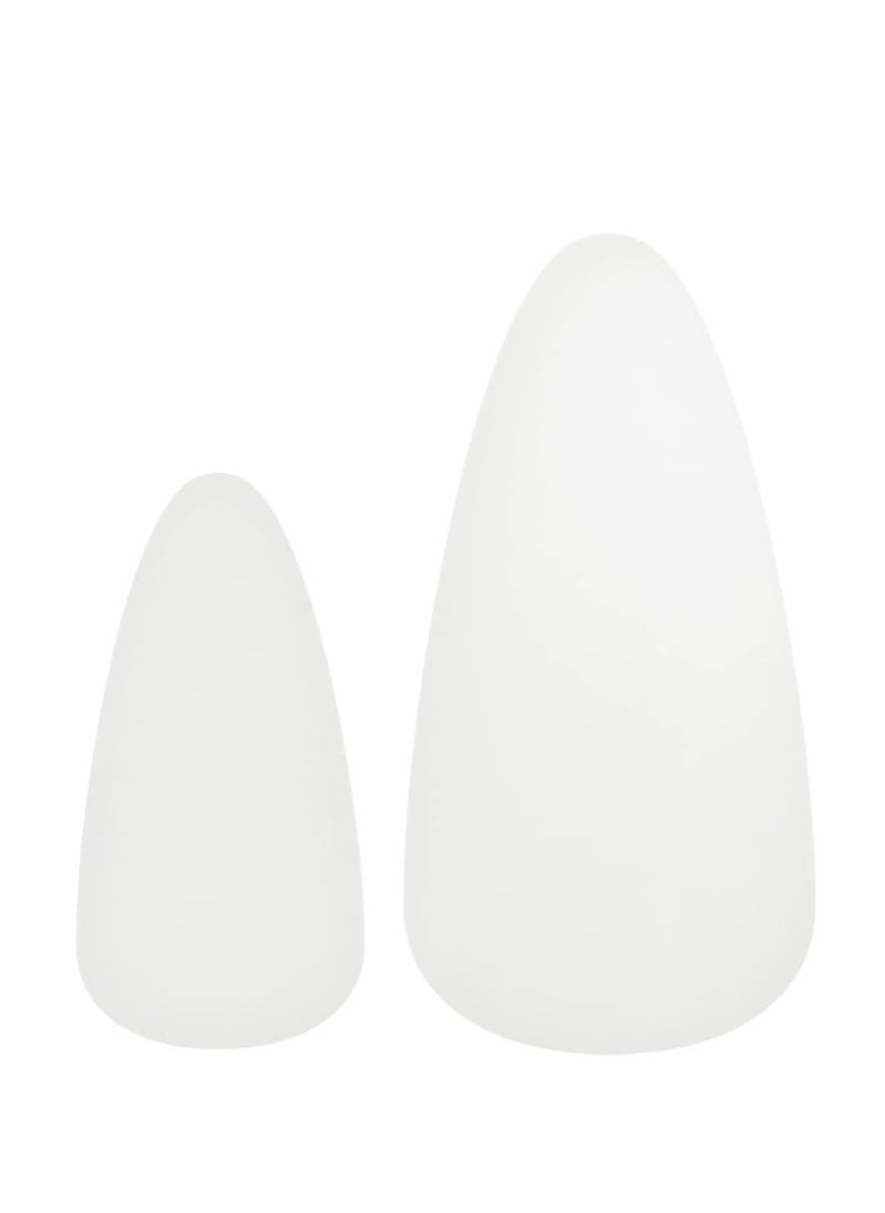 Neo Front Neo Front Modern Egg Shaped Coffee Table for Living Room - White & Oak | Sleek Desk & Easy Assembly OP-70  - Image 3