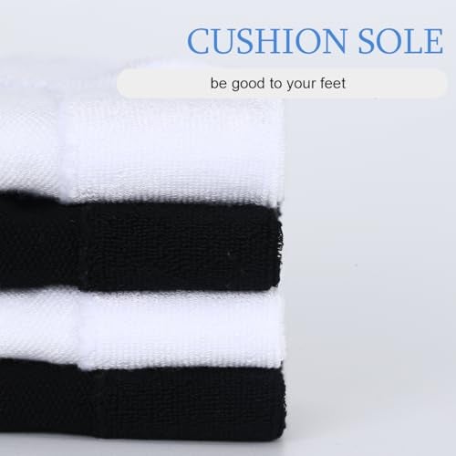 Athlemo Womens Non-Binding Diabetic Over Knee Socks - 4 Pack Seamless Medical Circulation Cushioned Socks,BLK9-11 - Image 4