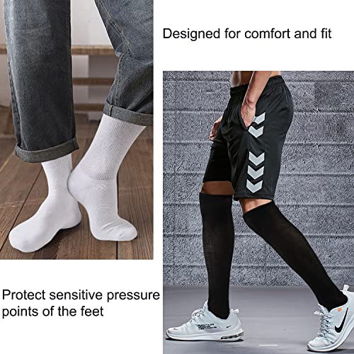 Athlemo Womens Non-Binding Diabetic Over Knee Socks - 4 Pack Seamless Medical Circulation Cushioned Socks,BLK9-11 - Image 2