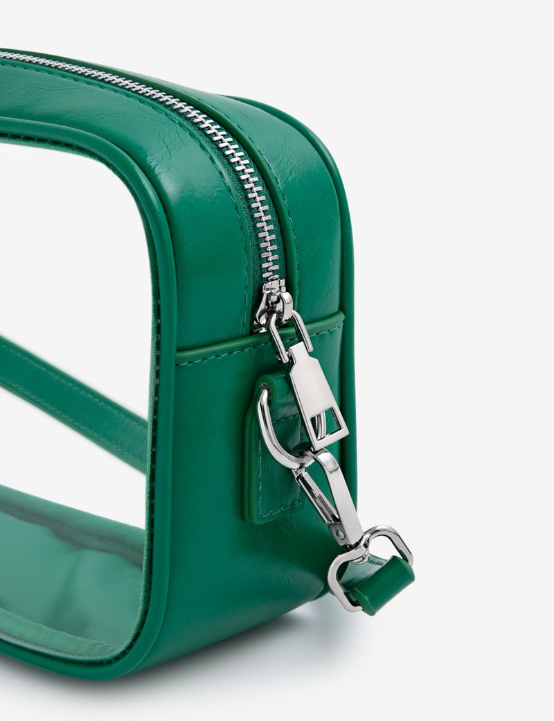 Yarnic Clear Bag Stadium Approved for Concert, PVC Transparent Crossbody Purse Small Crossbody Bag with Adjustable Shoulder Strap for Women (Green) - Image 4