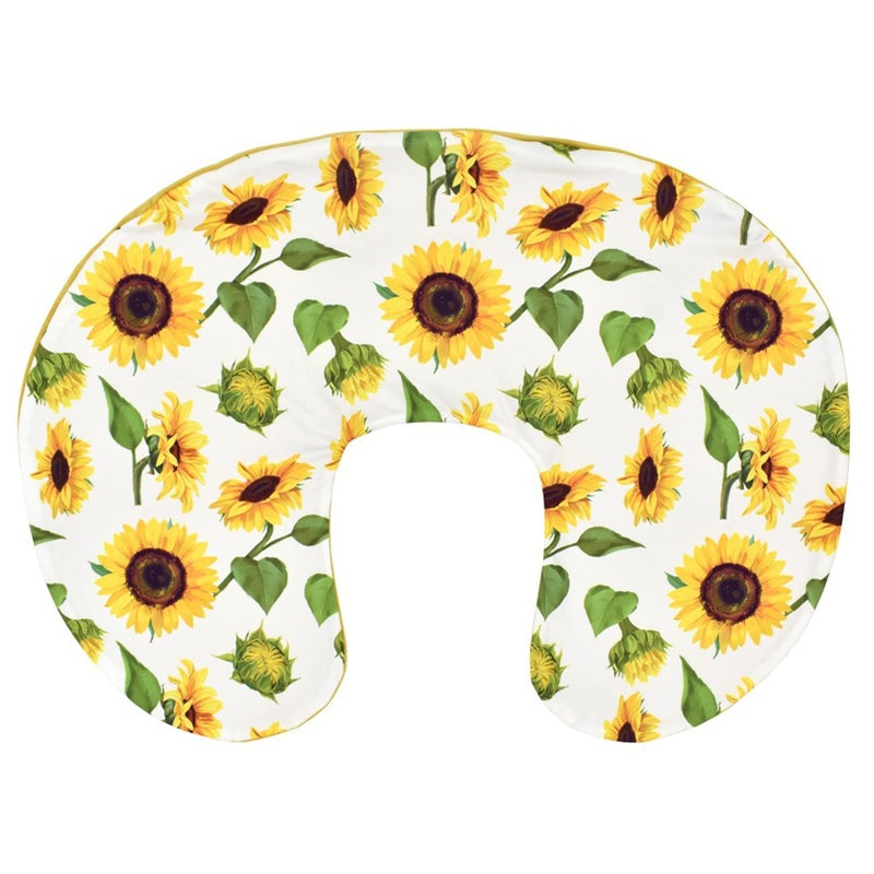 BxuanW Nursing Pillow Cover Stretchy Pillow Slipcovers for Breastfeeding Moms Two-Sided Design (Sunflower) - Image 2