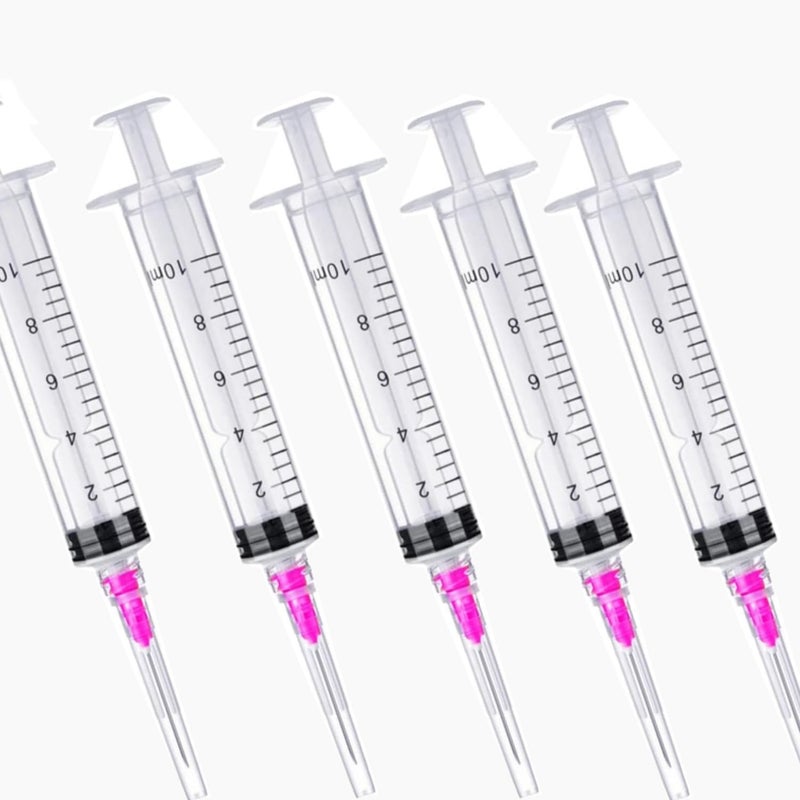 5 Pack 10ml 18 Gauge  Luer Lock 1ml 25ml 3ml 5ml 10ml 20ml with 25Ga 23Ga 22Ga 21Ga 18Ga Lab ConsumablesIndividually Sealed Wrapped