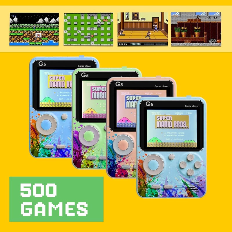 Sakuya 500 in 1 Handheld Gaming Console with 3 Hours Battery Backup | AV Output for TV | Backlit Screen | Built-in Retro Games | Rechargeable | Portable Design for All Ages - Image 5