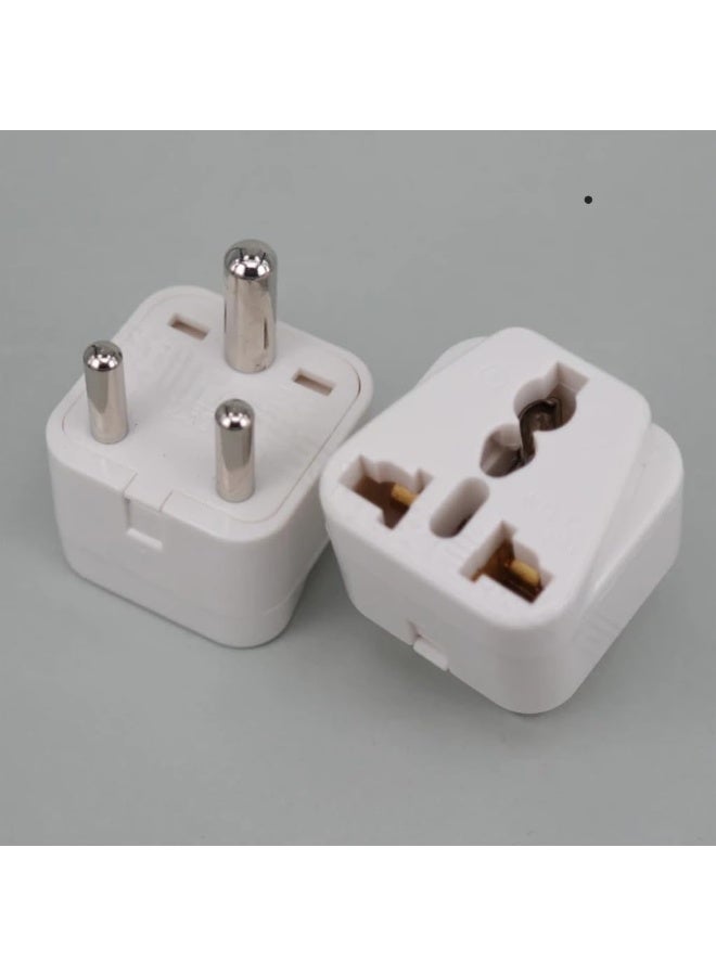 Type D Travel Plug Adapter for India, Sri Lanka, Nepal, Bhutan, Maldives - 1 Piece - Image 1