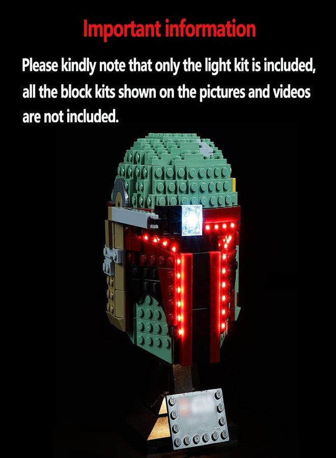 Kyglaring Led Light Kit for Lego 75277 Star Wars Boba Fett Helmet Display Building Set, The Model not Included- Classic Version - Image 2