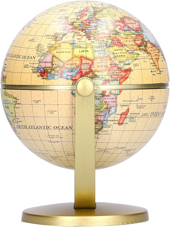 كينسو كرة أرضية ملونة من البلاستيك للكتابة تدور خريطة العالم التعليمية للجغرافيا للأطفال والكبار - Image 5