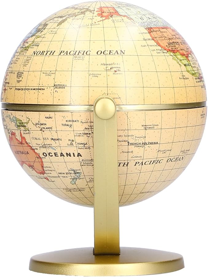 كينسو كرة أرضية ملونة من البلاستيك للكتابة تدور خريطة العالم التعليمية للجغرافيا للأطفال والكبار - Image 3