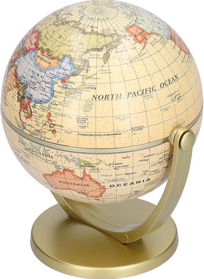 كينسو كرة أرضية ملونة من البلاستيك للكتابة تدور خريطة العالم التعليمية للجغرافيا للأطفال والكبار - Image 4