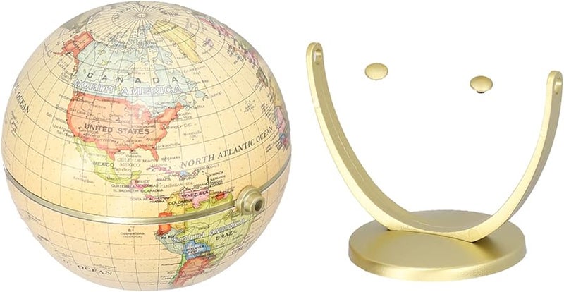 كينسو كرة أرضية ملونة من البلاستيك للكتابة تدور خريطة العالم التعليمية للجغرافيا للأطفال والكبار - Image 2