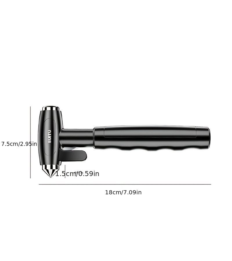 2pcs Black Emergency Escape Tools with Window Breaker and Seatbelt Cutter, Multifunctional Rescue Hammer for Life-Threatening Situations - Image 2